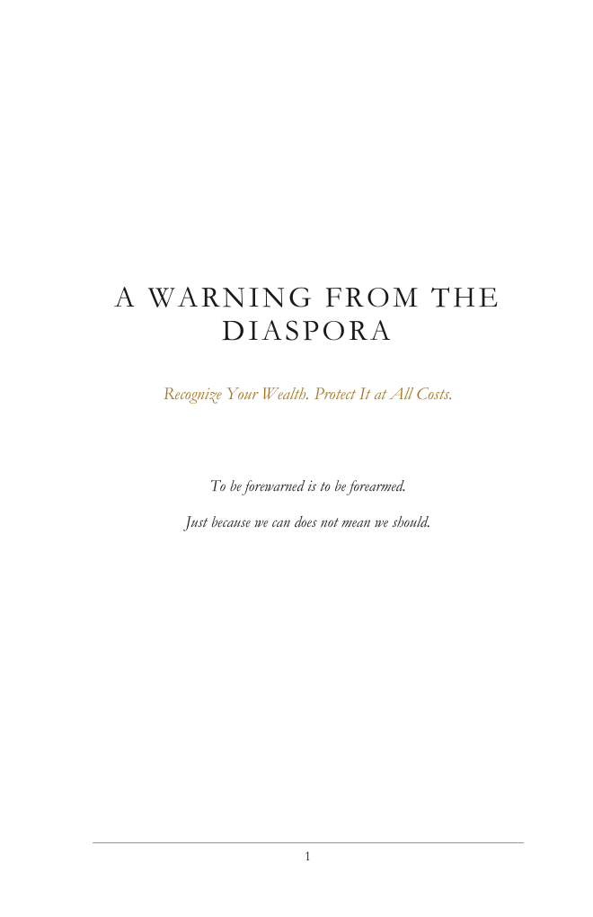 A Warning from the Diaspora paper preview